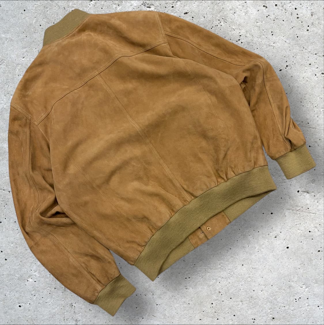 [L] 90s PETROFF 스웨이드 봄버 레더 자켓 브라운 B703 상품이미지2