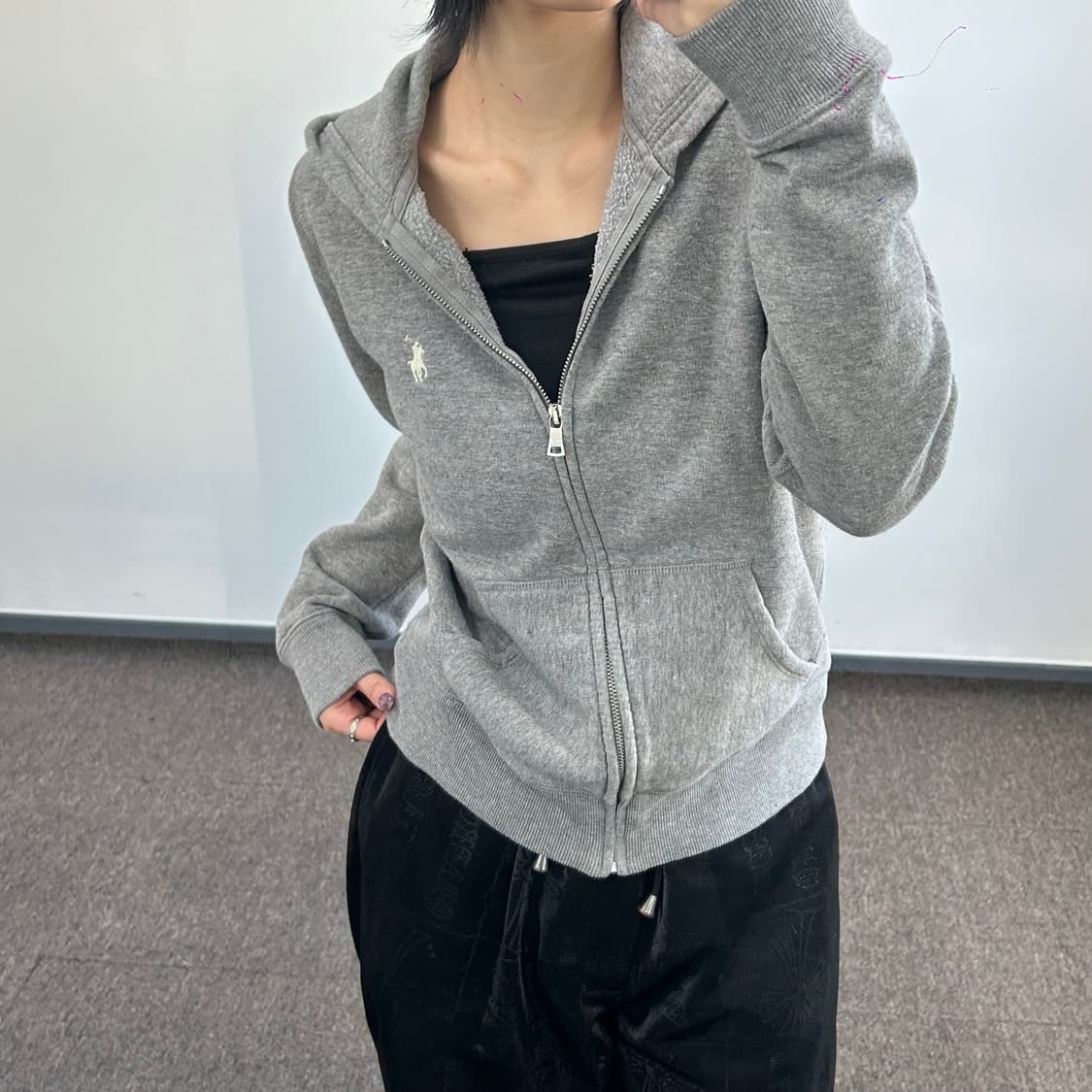 Polo 폴로 화이트포니 그레이 후드집업 상품이미지1