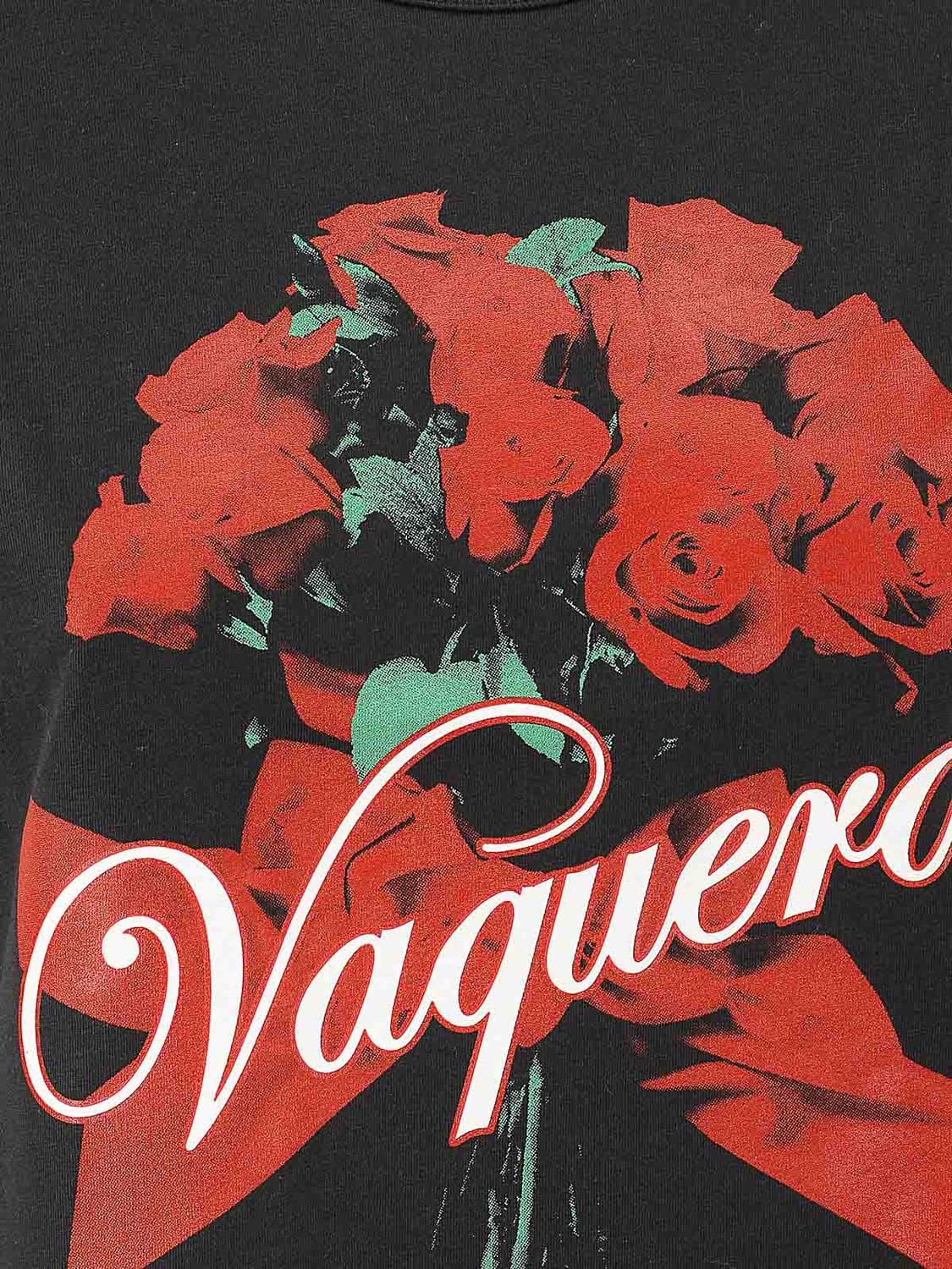 [XS,S,M]바퀘라 Rose Bouquet 티셔츠/블랙 상품이미지4