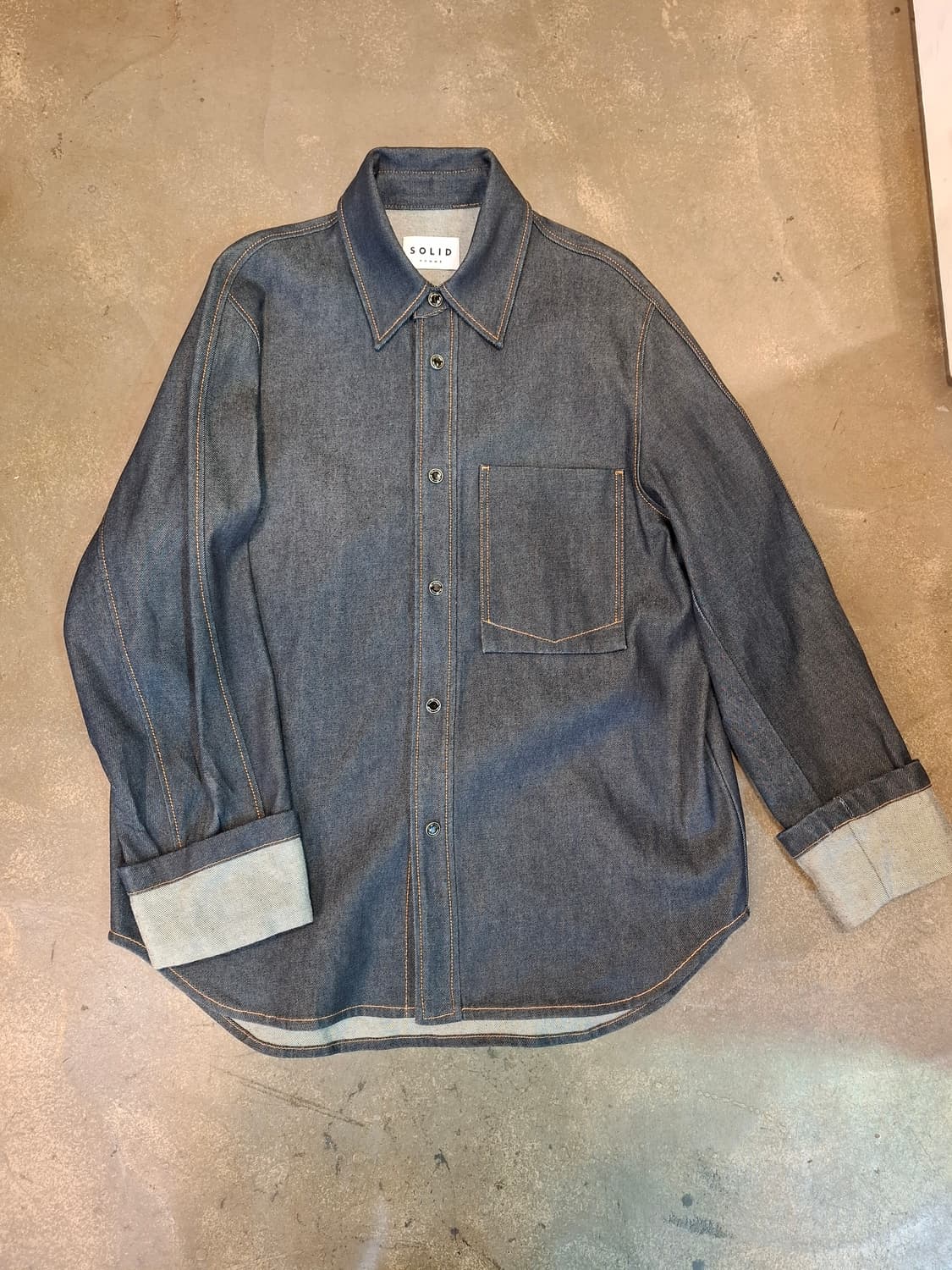 솔리드옴므 데님 셔츠 자켓 상품이미지1