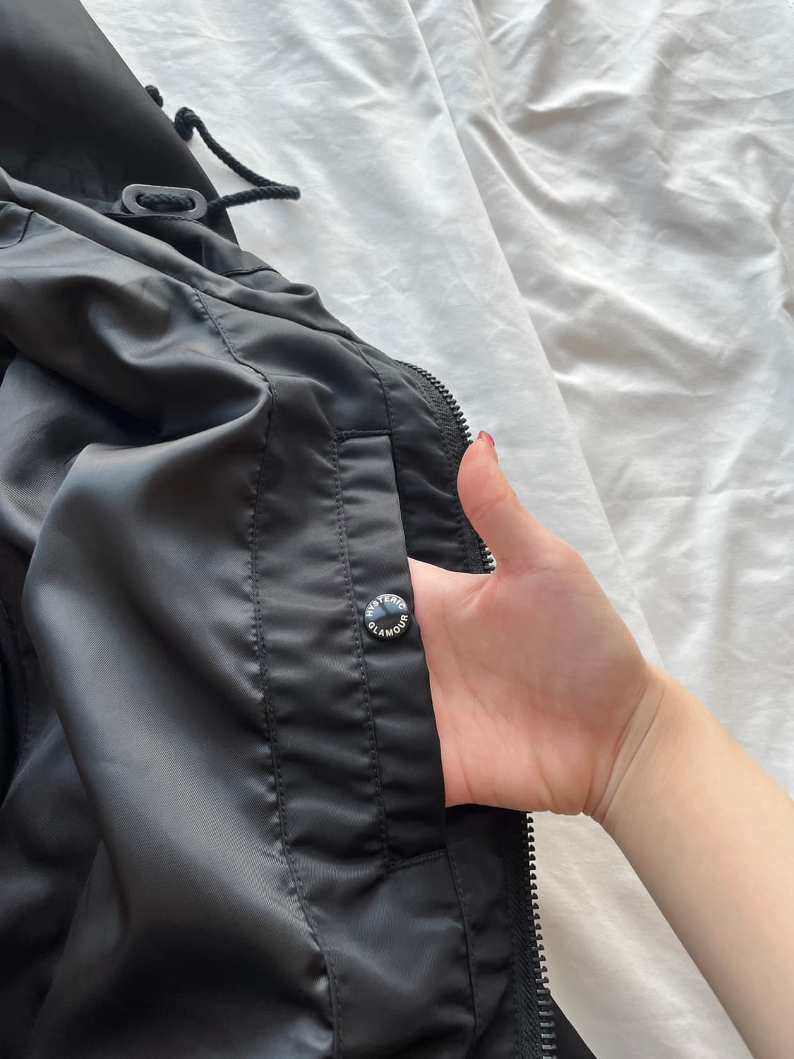 히스테릭 글래머 패치 포인트 밀리터리 블루종 오버사이즈 후드 봄버 자켓 상품이미지7