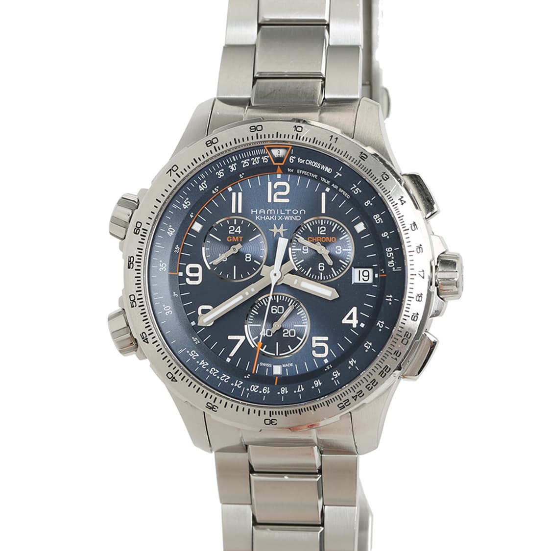 해밀턴 카키 에비에이션 워치 X-Wind GMT 크로노그래프 시계 H77 상품이미지6