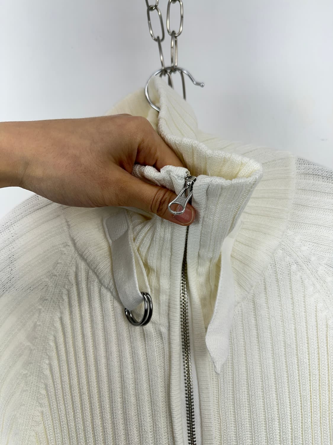 MK Klein High-Neck Ribbed 2way Knit Zip- 상품이미지6