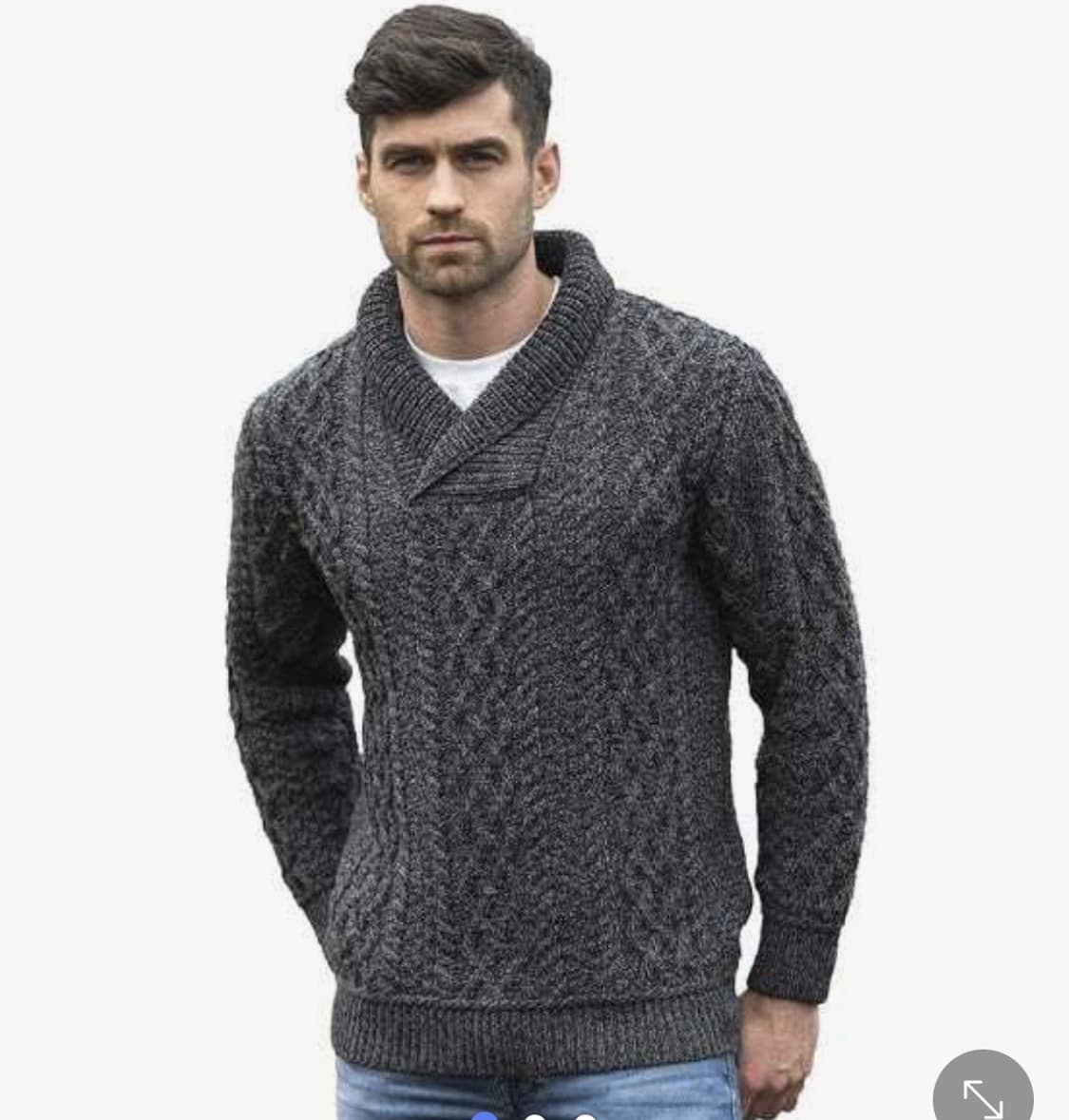 아란크래프트 숄 피셔맨 니트 M 상품이미지3