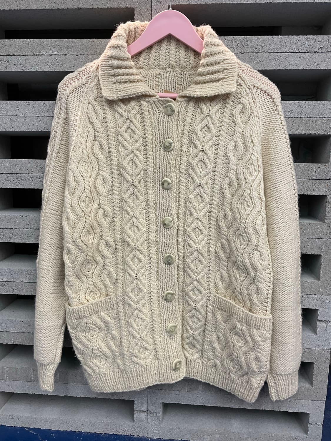 1990s Vintage 피셔맨 케이블 가디건 상품이미지4