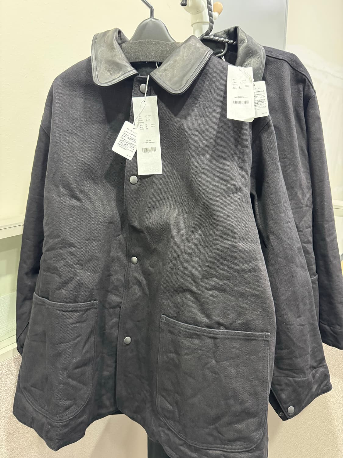 25FW 코모리 데님레더워크자켓 새제품 상품이미지1