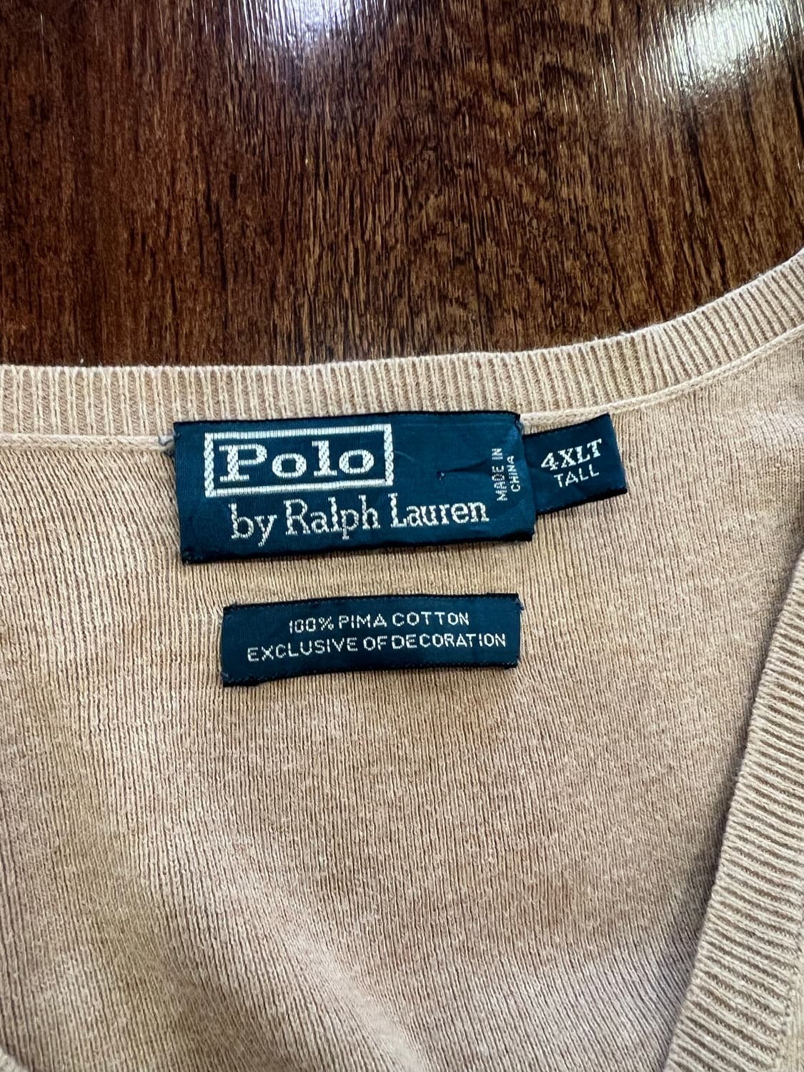 폴로 니트 조끼 4xl tall 빅사이즈 상품이미지2