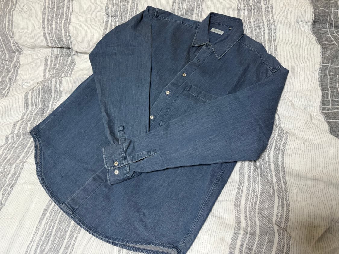 (4, 100) 벨리에 시티 노마드 데님 셔츠 인디고 상품이미지3