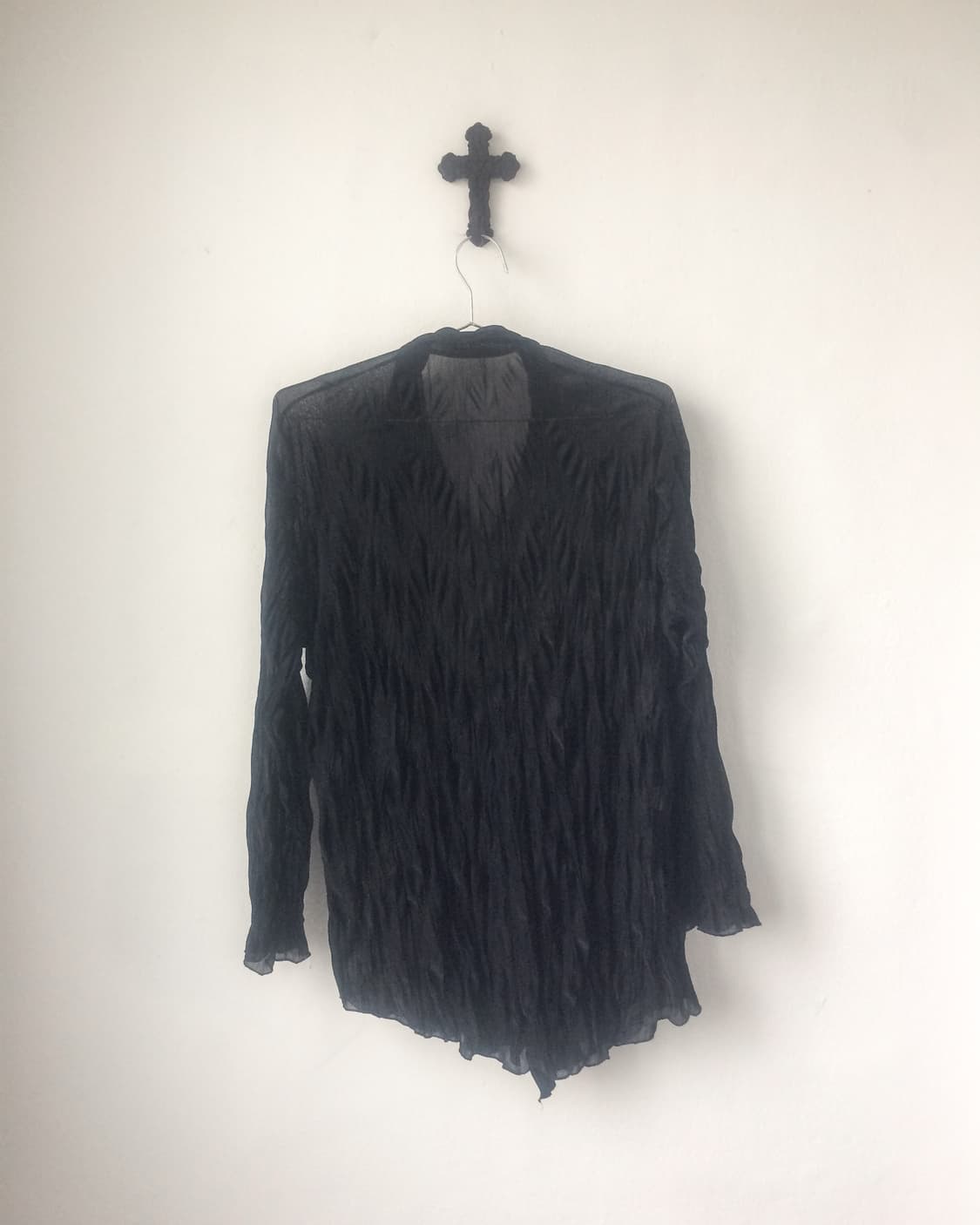 Pleats see through shirt 상품이미지3