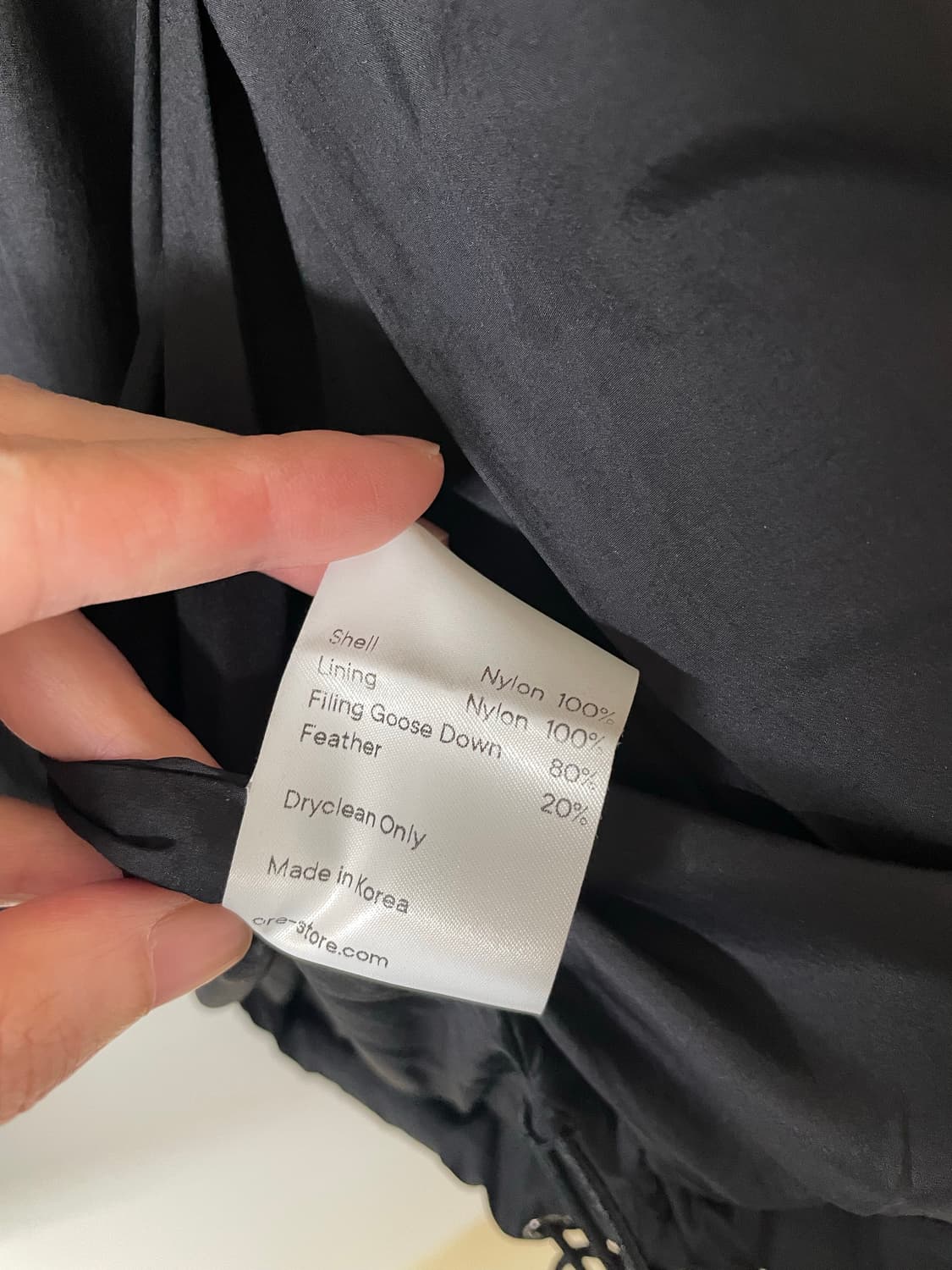 ORE 오어 아츄패딩 블랙 구스다운 상품이미지4