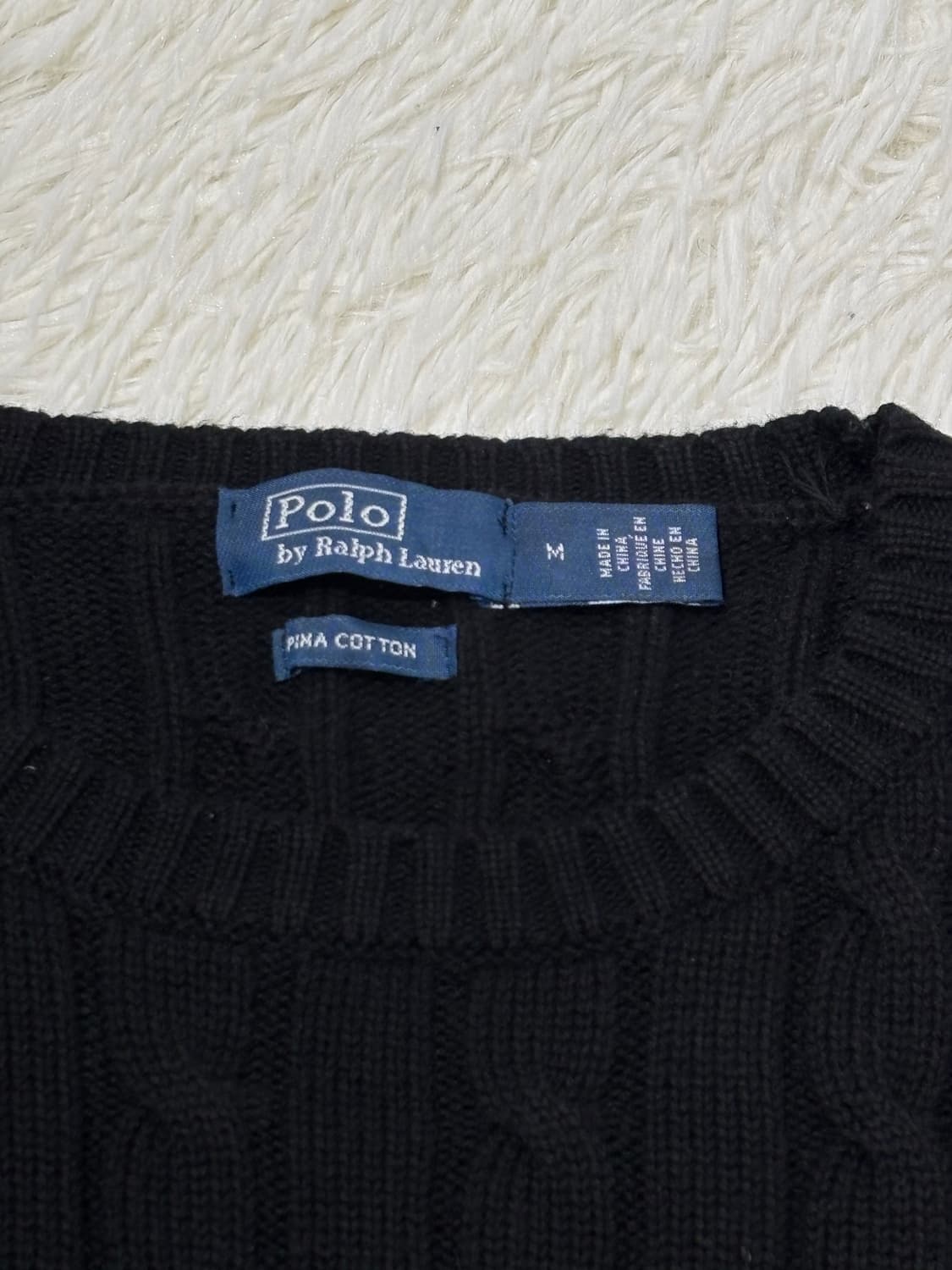 폴로랄프로렌 퍼플포니 블랙 케이블 니트 상품이미지6