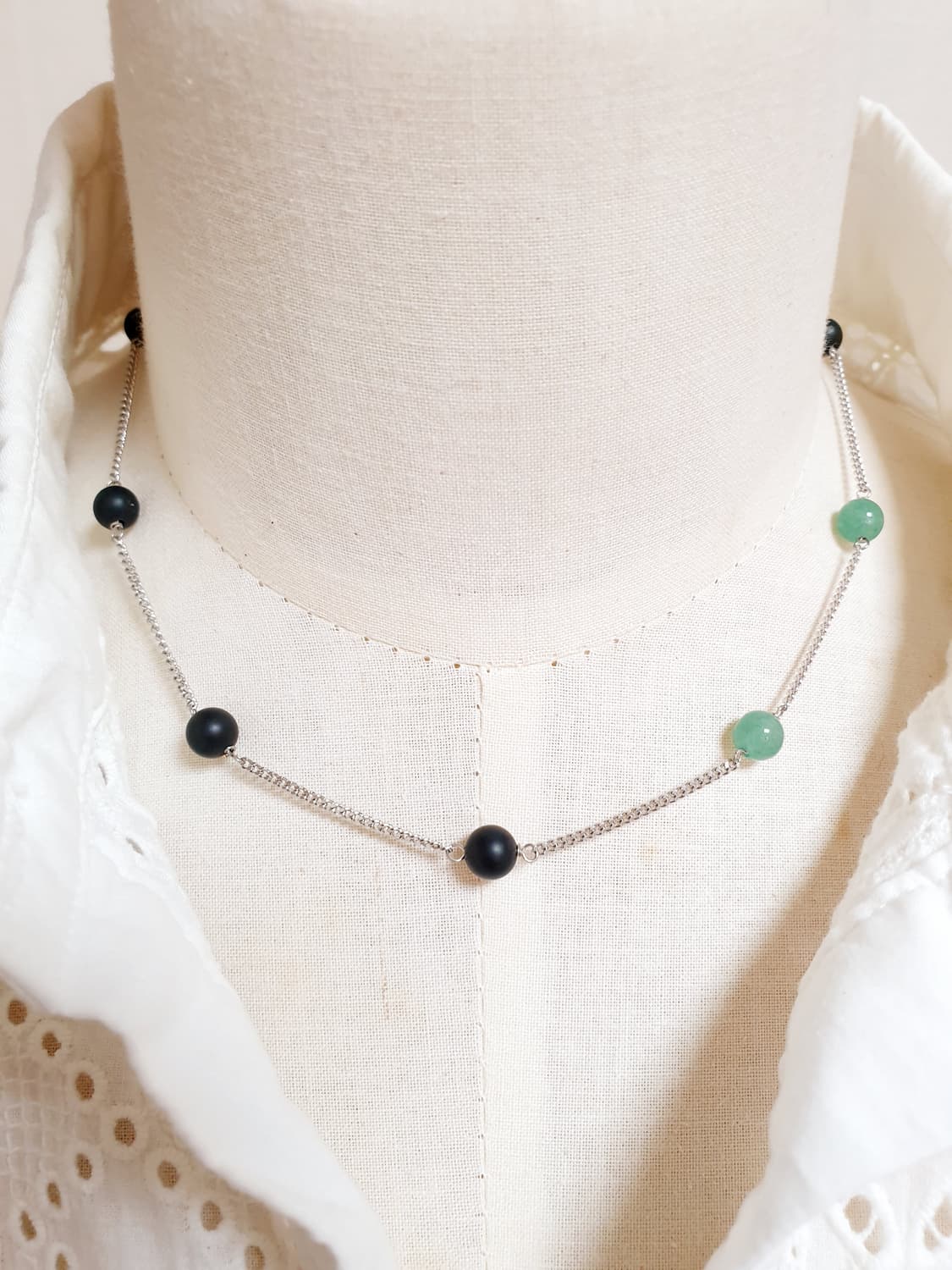 오닉스&그린 아벤츄린 목걸이 상품이미지1