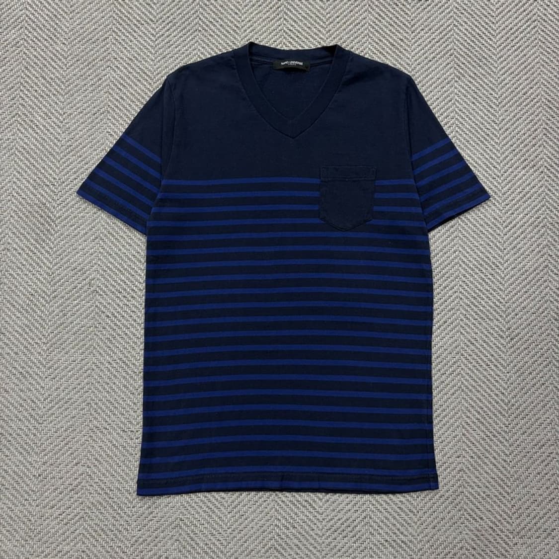 나노유니버스 단가라 티셔츠 v2587 상품이미지1