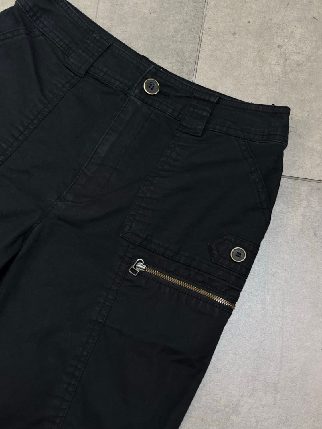일본 빈티지 락펑크 락시크 포켓 부츠컷 코튼 블랙 팬츠 상품이미지5