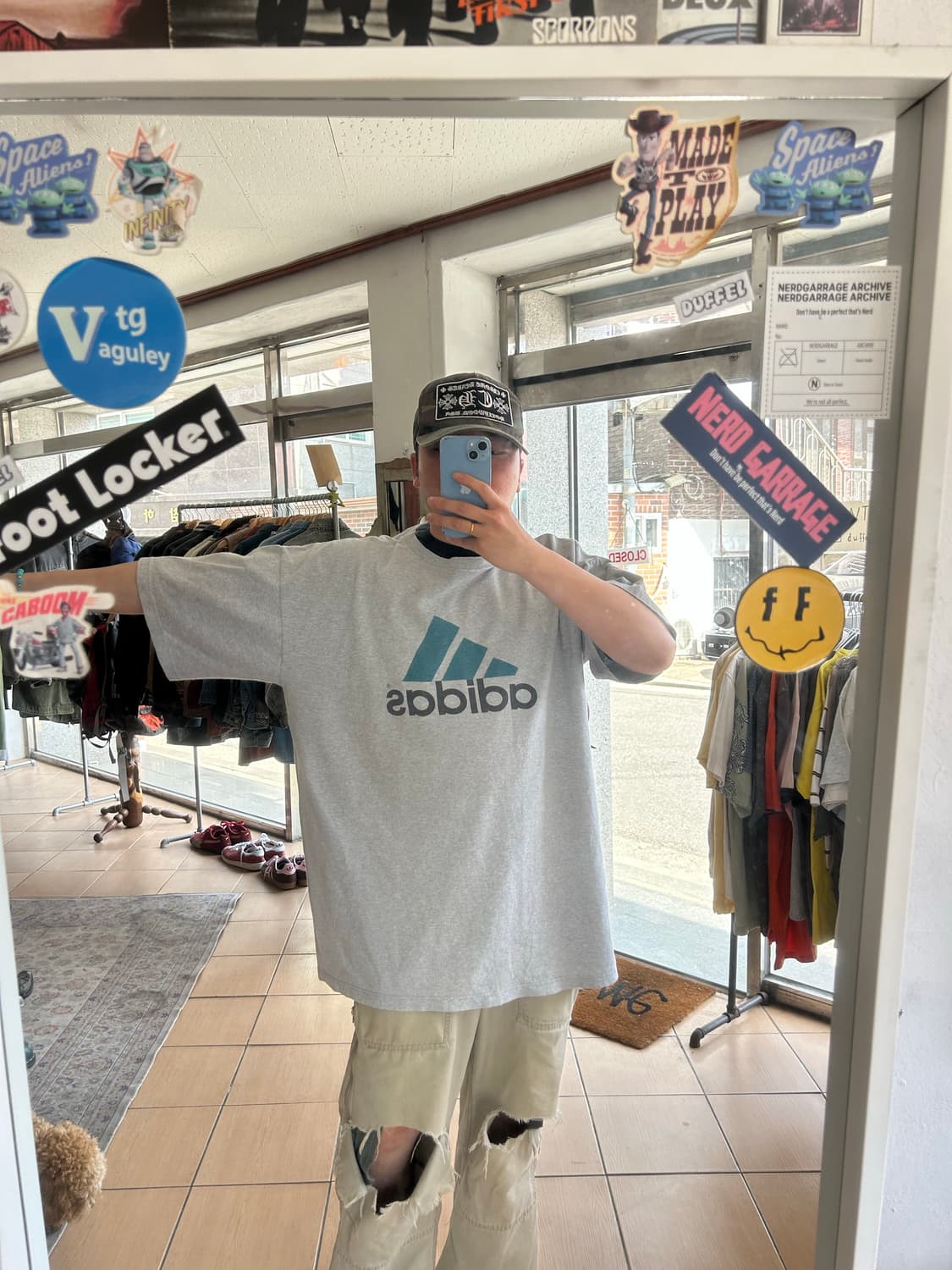 90‘s 아디다스 빅로고 티셔츠 상품이미지6