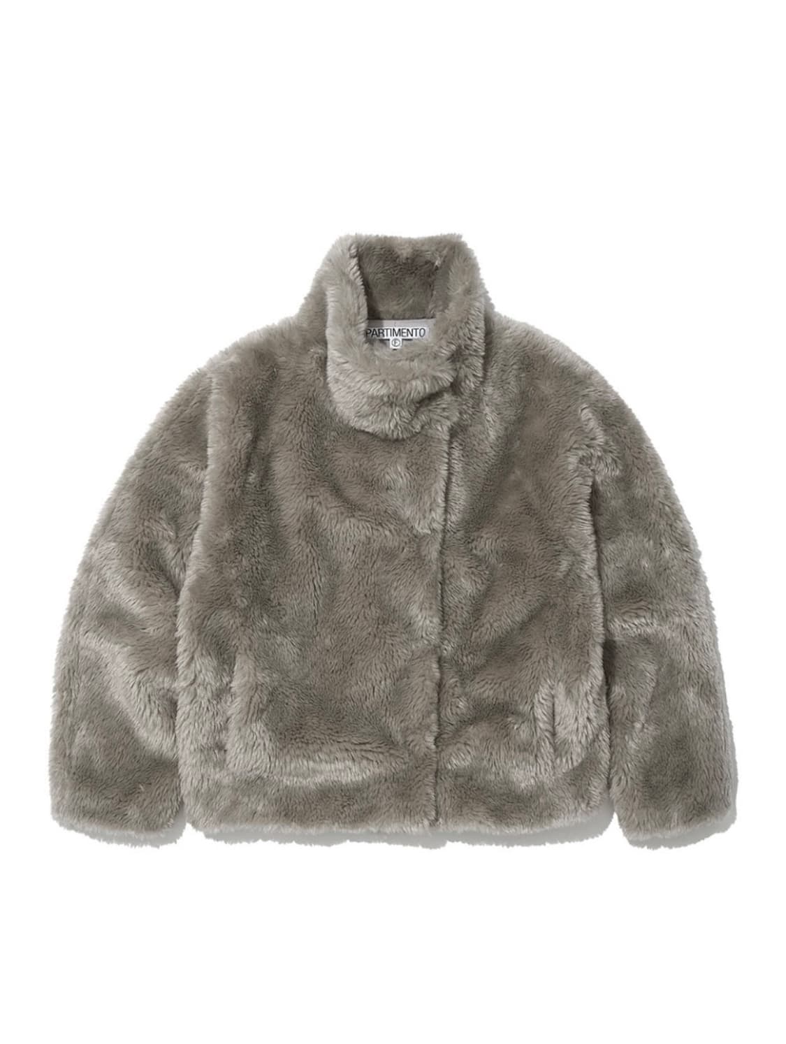 파르티멘토 코쿤 하이넥 퍼 자켓(더스티 베이지) 상품이미지1