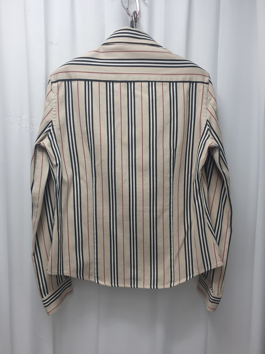 버버리 똑딱이 스트라이프 셔츠자켓 M 상품이미지2