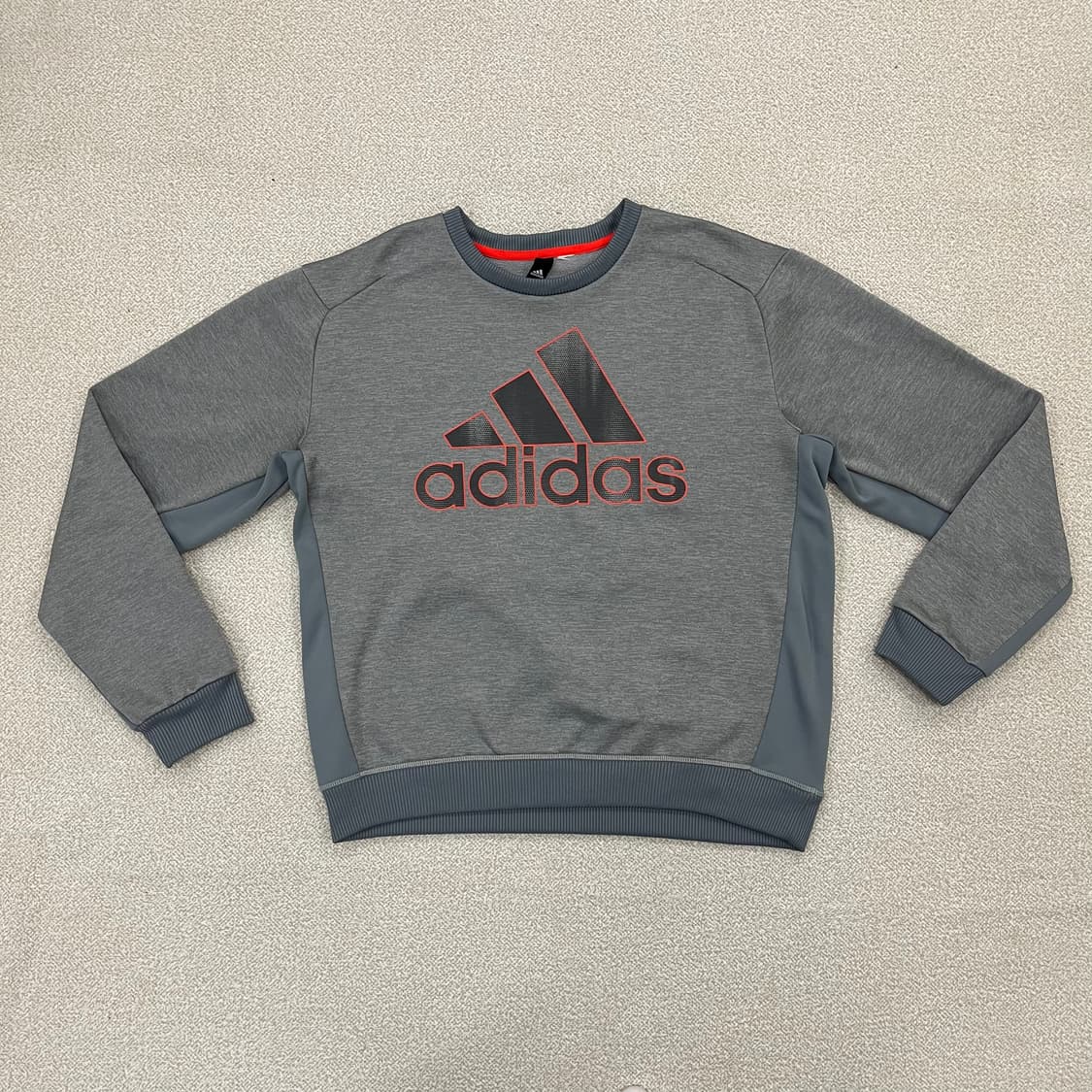 [L~XL] 아디다스 삼각 빅로고 크루넥 기능성 맨투맨 3954 상품이미지2