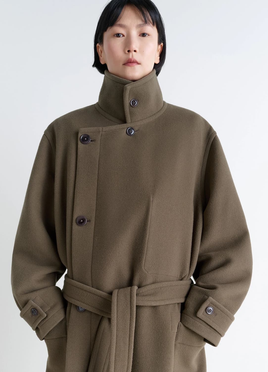 [S,M,L]르메르 25fw 랩 코트/다크 스쿼럴 상품이미지4