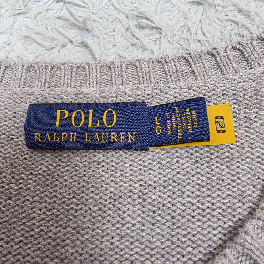 폴로랄프로렌 남성 크루넥 코튼 스웨터 그레이 L 상품이미지4