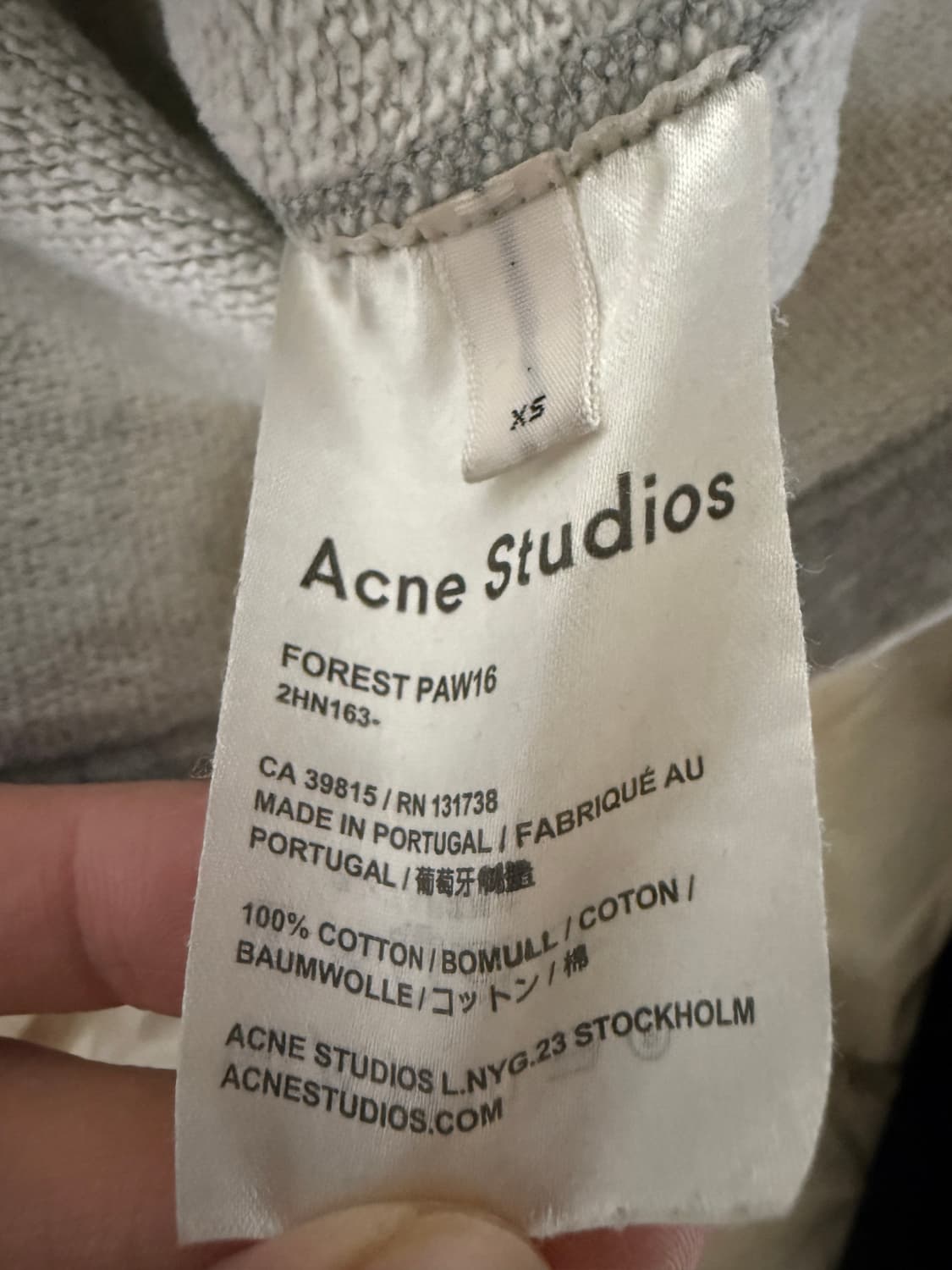 아크네 스튜디오 FOREST PAW16  맨투맨 58000원  상품이미지3