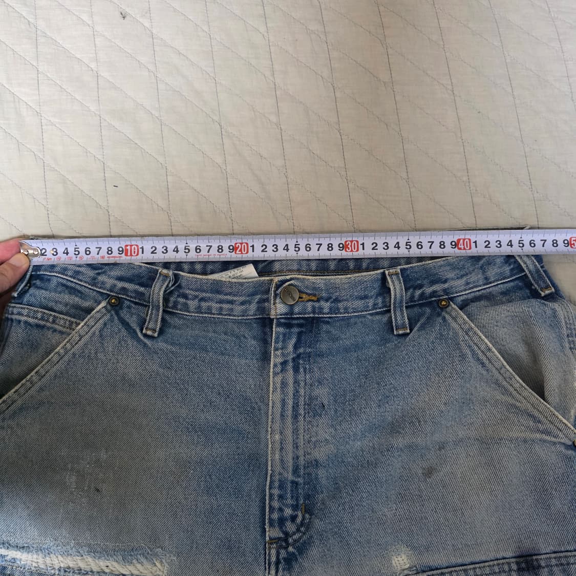 [36X32] 빈티지 칼하트 더블니 B73 DST 데님팬츠 굿페이드 상품이미지8