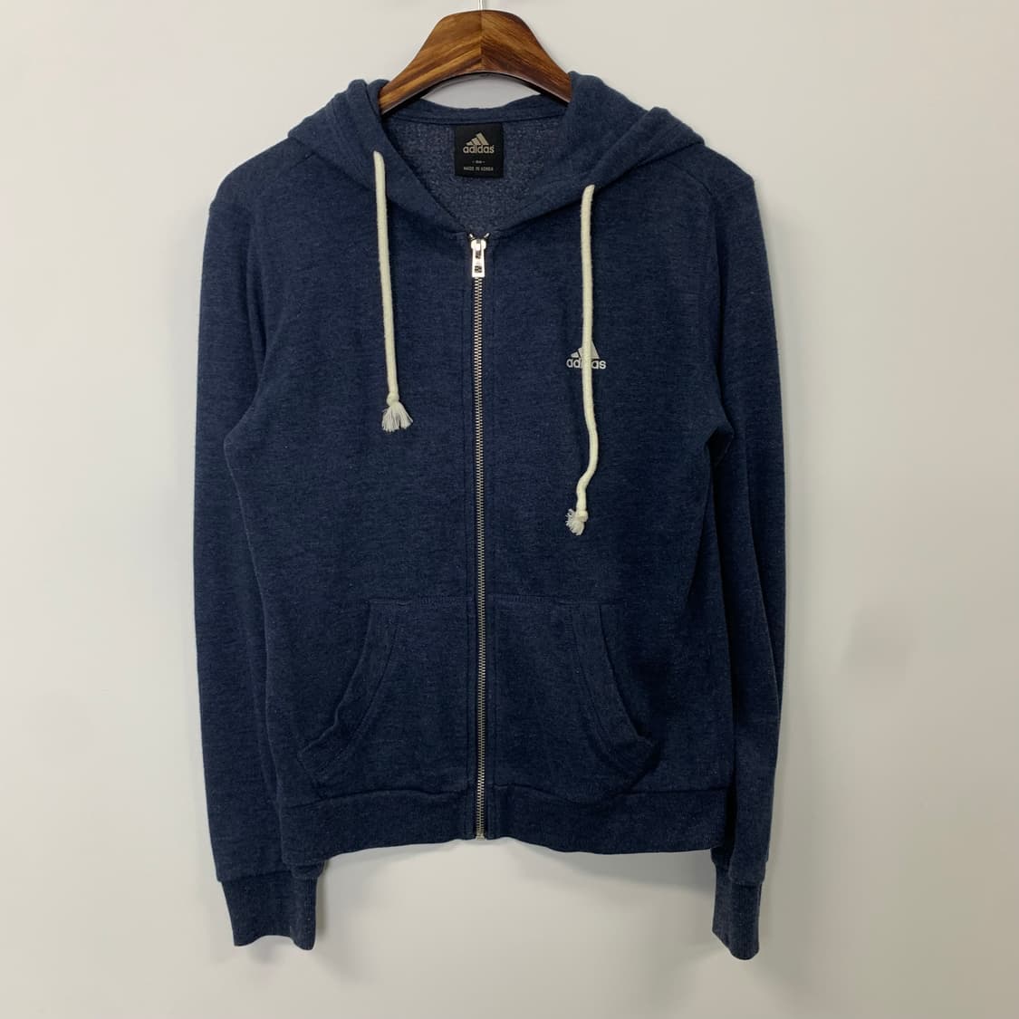 아디다스 자수로고 네이비 후드집업 상품이미지2