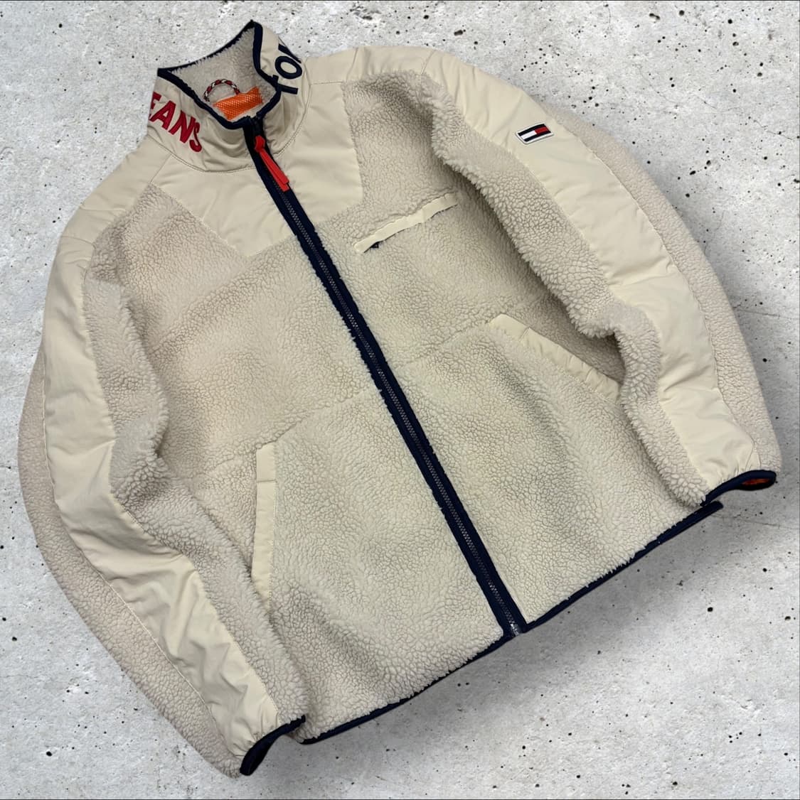 [L] 타미진스 타미힐피거 아이보리 뽀글이 플리스 자켓 B878 상품이미지1
