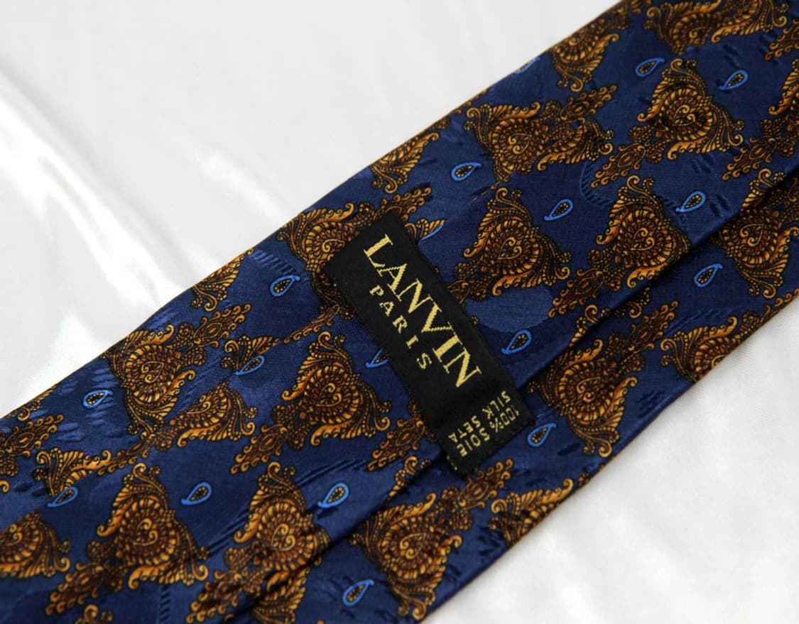 랑방 9.1cm A+등급 페이즐리 프랑스 남자 명품 넥타이 상품이미지3