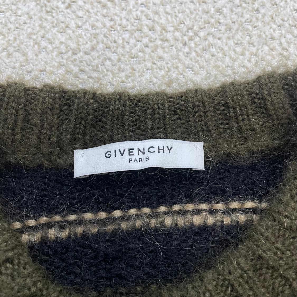 지방시 그린 스트라이프 모헤어 스웨터 니트 상품이미지6