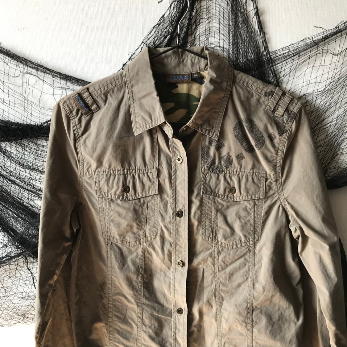 Y2k shoulder printing shirts   상품이미지2