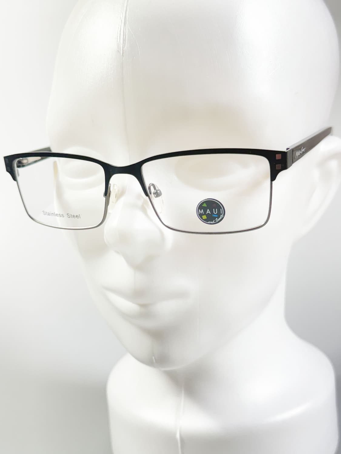 MAUI 블랙 슬림 스퀘어 메탈 프레임 빈티지 안경 상품이미지8