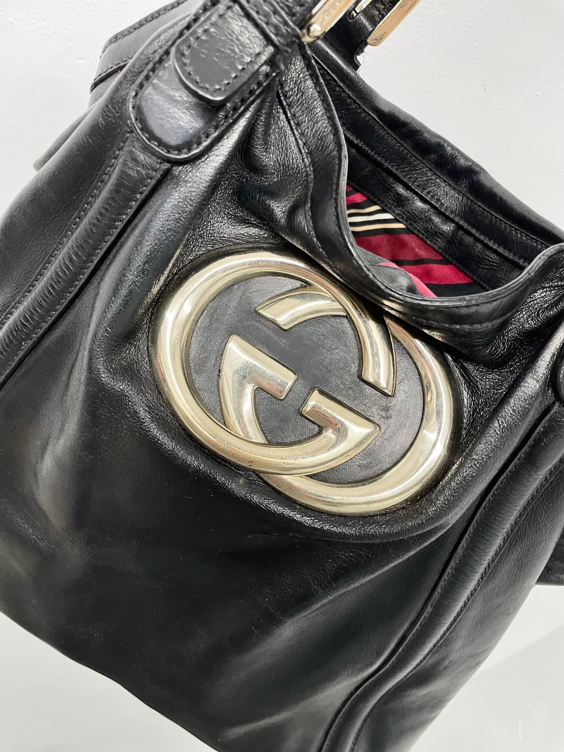 구찌 브릿 GG 인터로킹 금장 호보백  상품이미지4