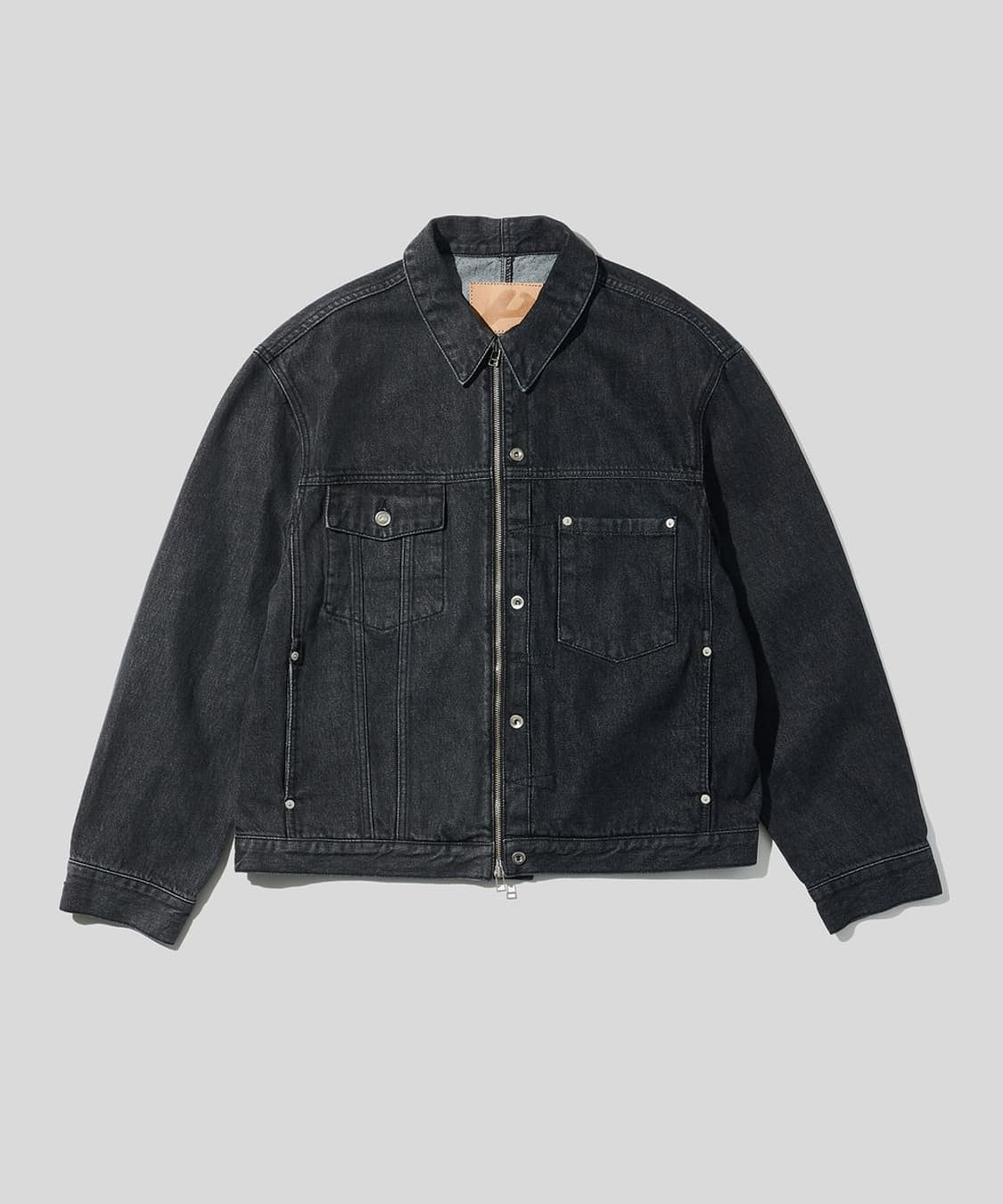 플랙 x 언어펙티드 트러커 자켓 블랙 L 상품이미지1