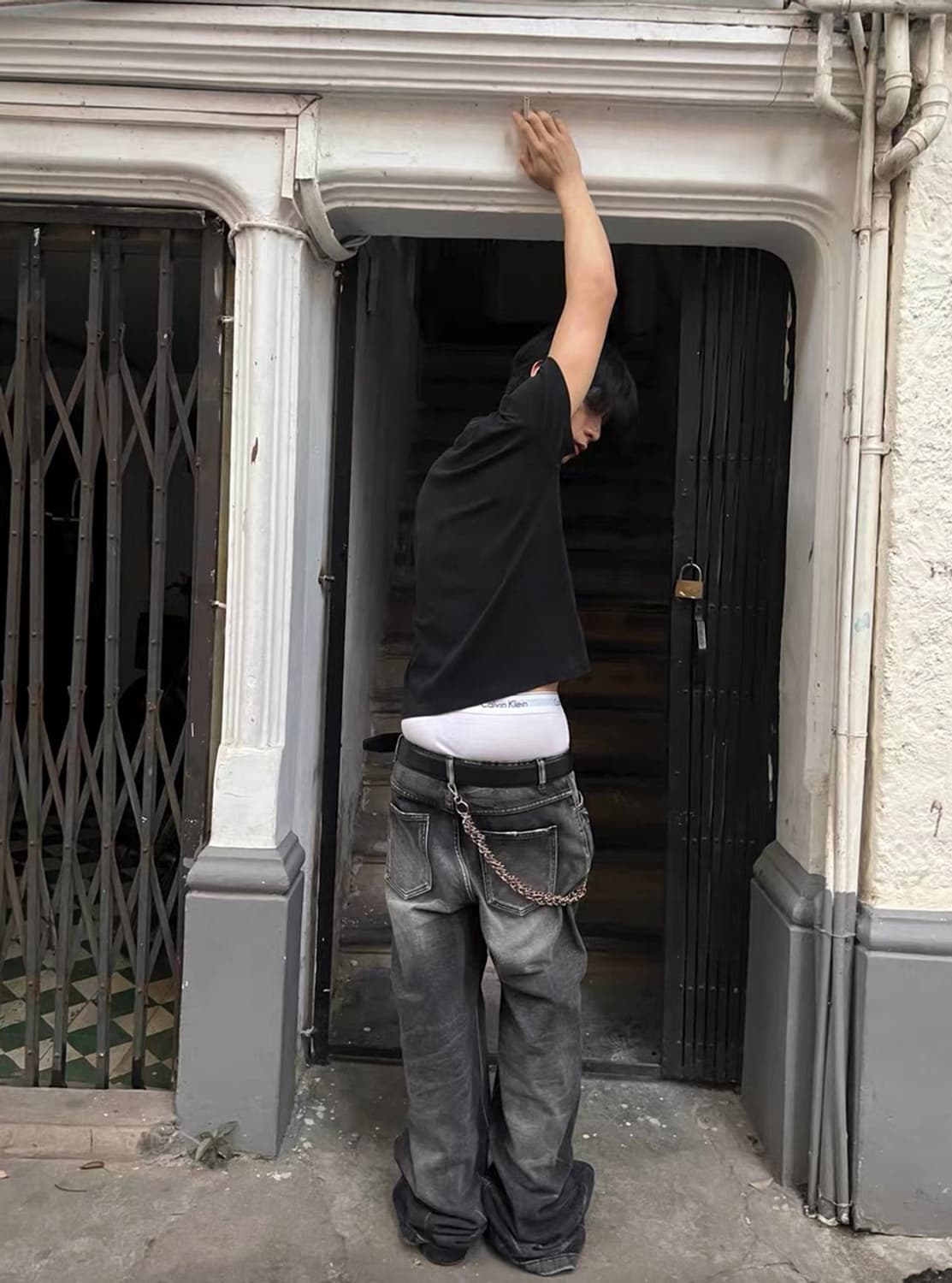 [no E mosen] Dragon Spine Heavy Wash Jea 상품이미지5