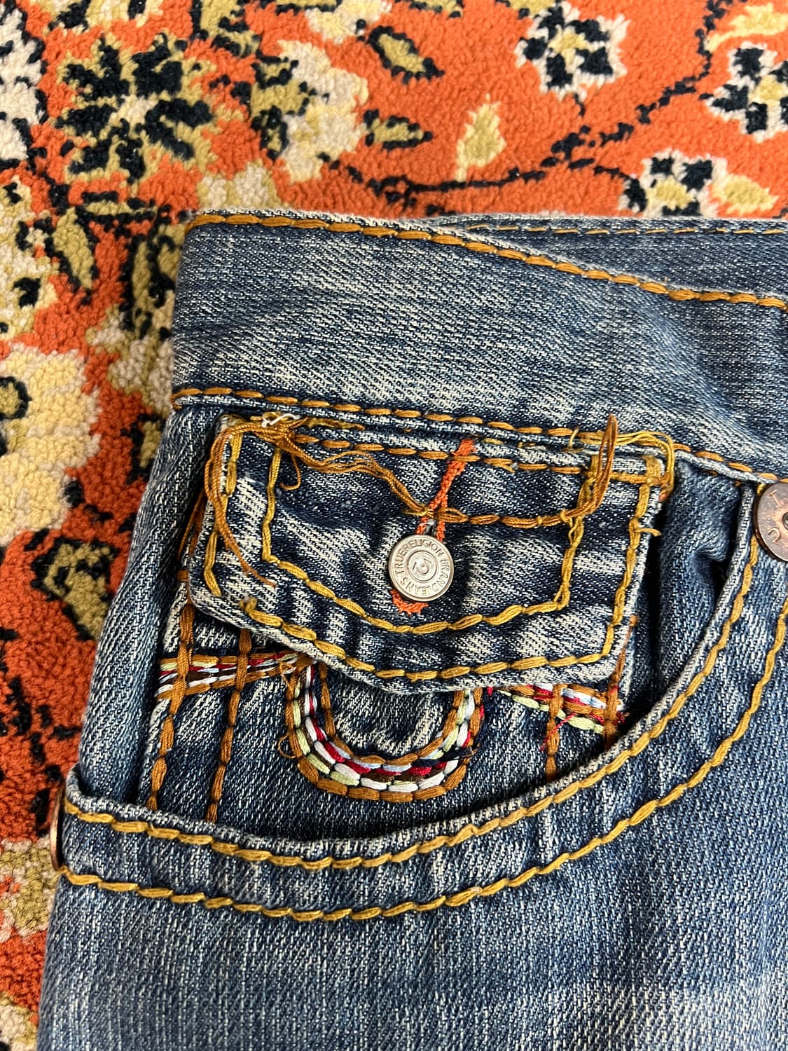 [31-32] 트루릴리전 레인보우 바비 빈티지 데님 팬츠 상품이미지3