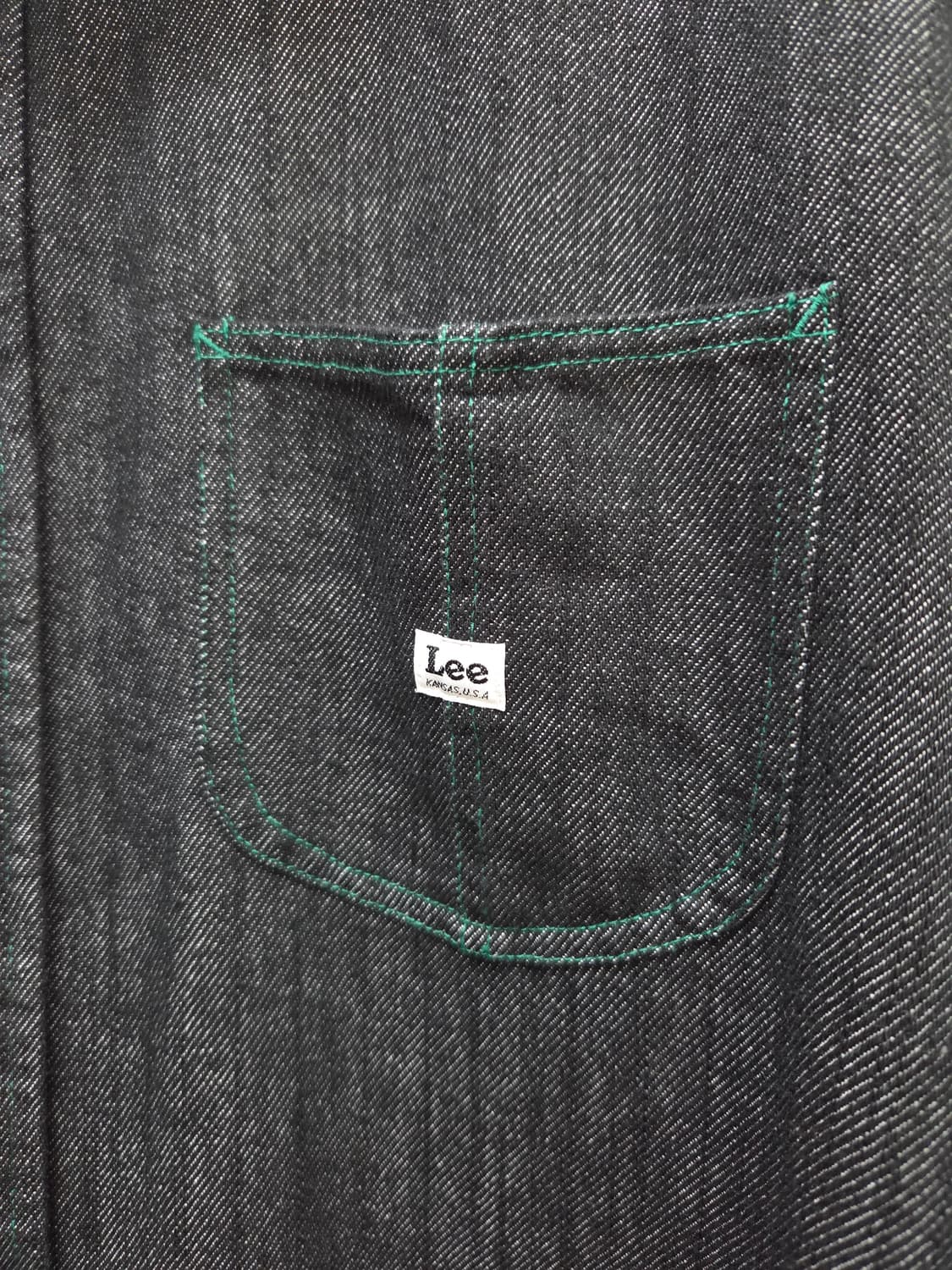 리 LEE 릴랙스드핏 블랙 데님 셔츠 상품이미지3