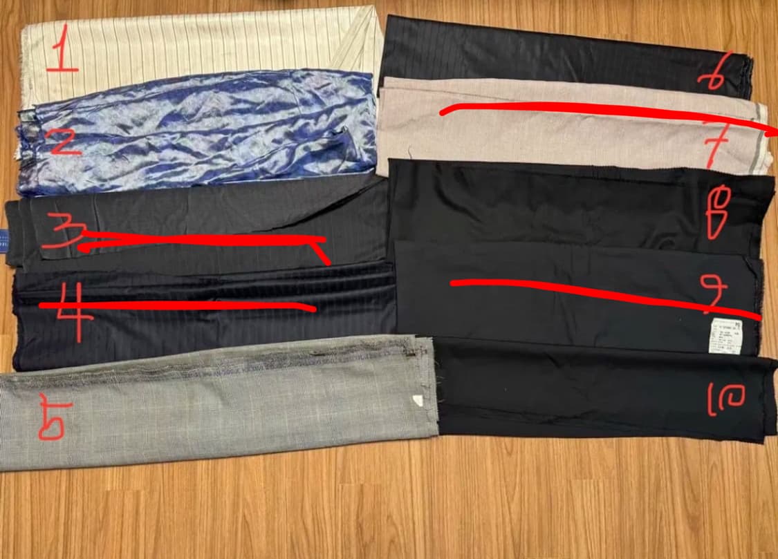 영국 이탈리아 국내 원단 수팅지 안감 상품이미지1
