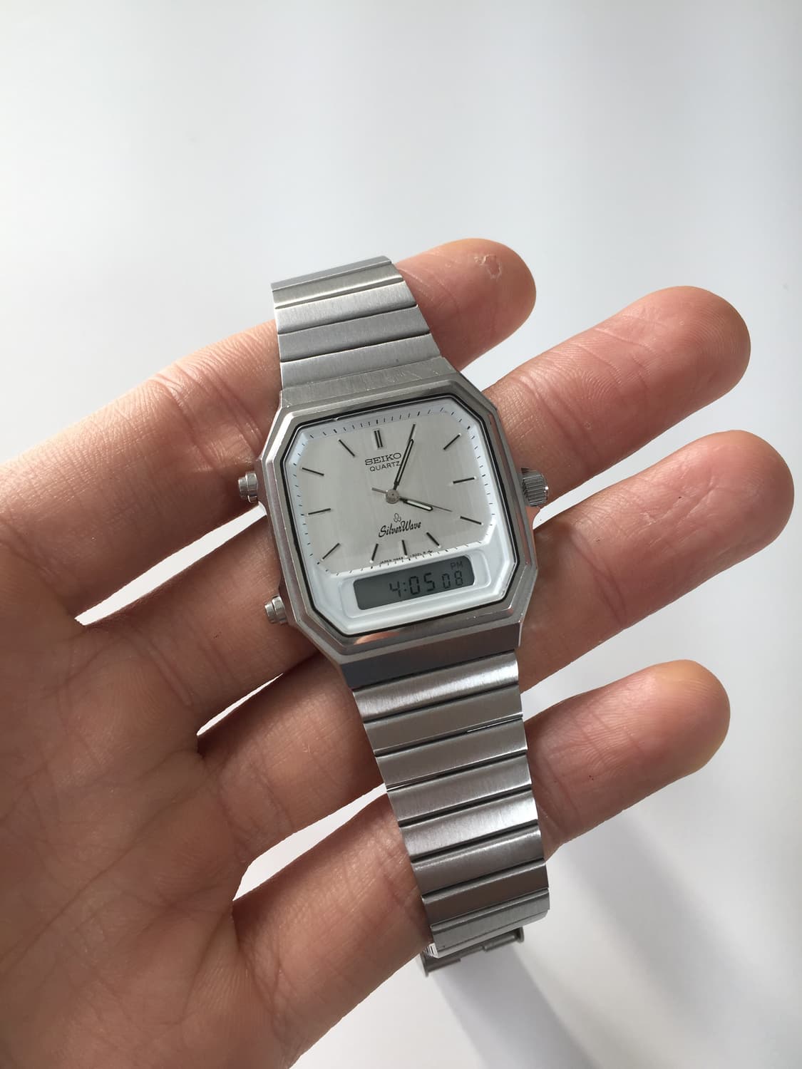 80s seiko silver wave ana-digi quartz 상품이미지7