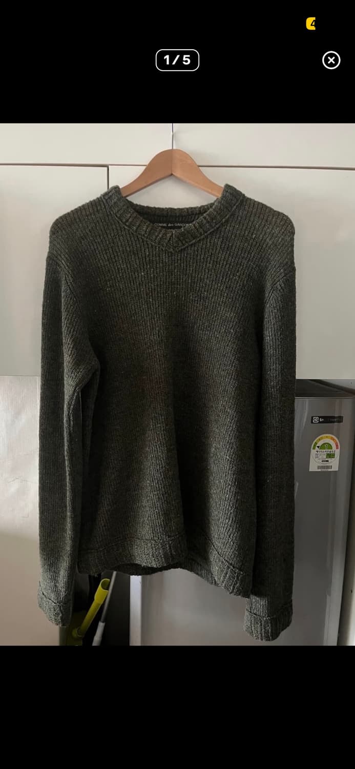 90s 꼼데가르송 옴므 플러스 브이넥 니트 상품이미지1