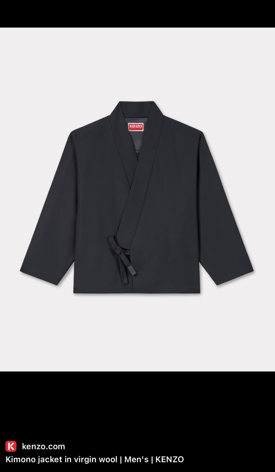 Kimono jacket in virgin wool 상품이미지1