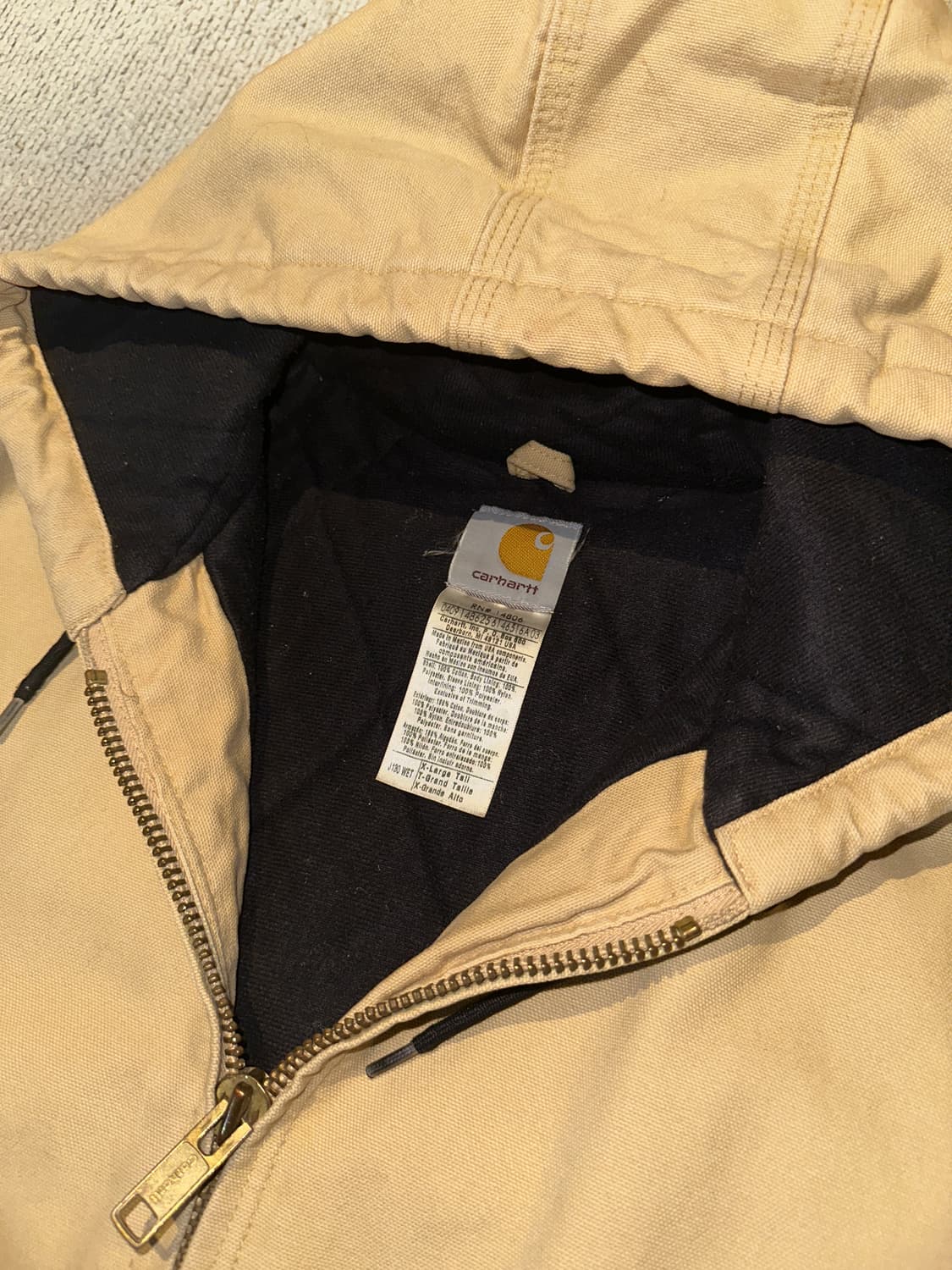 (XL-tall) 칼하트 j130 덕 액티브 자켓 샌드스톤 상품이미지2