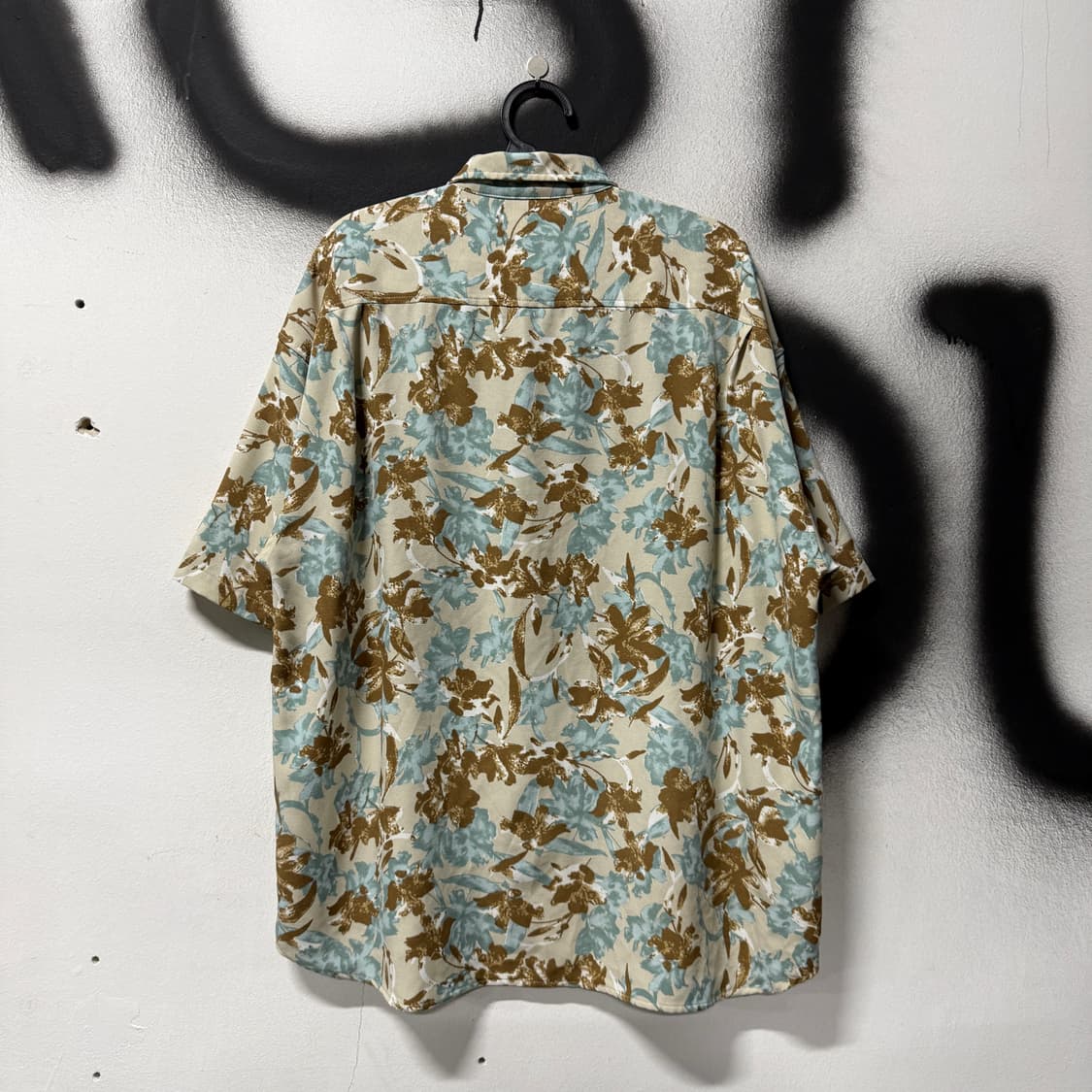 VTG 빈티지 리프 플라워 패턴 반팔 셔츠 상품이미지2