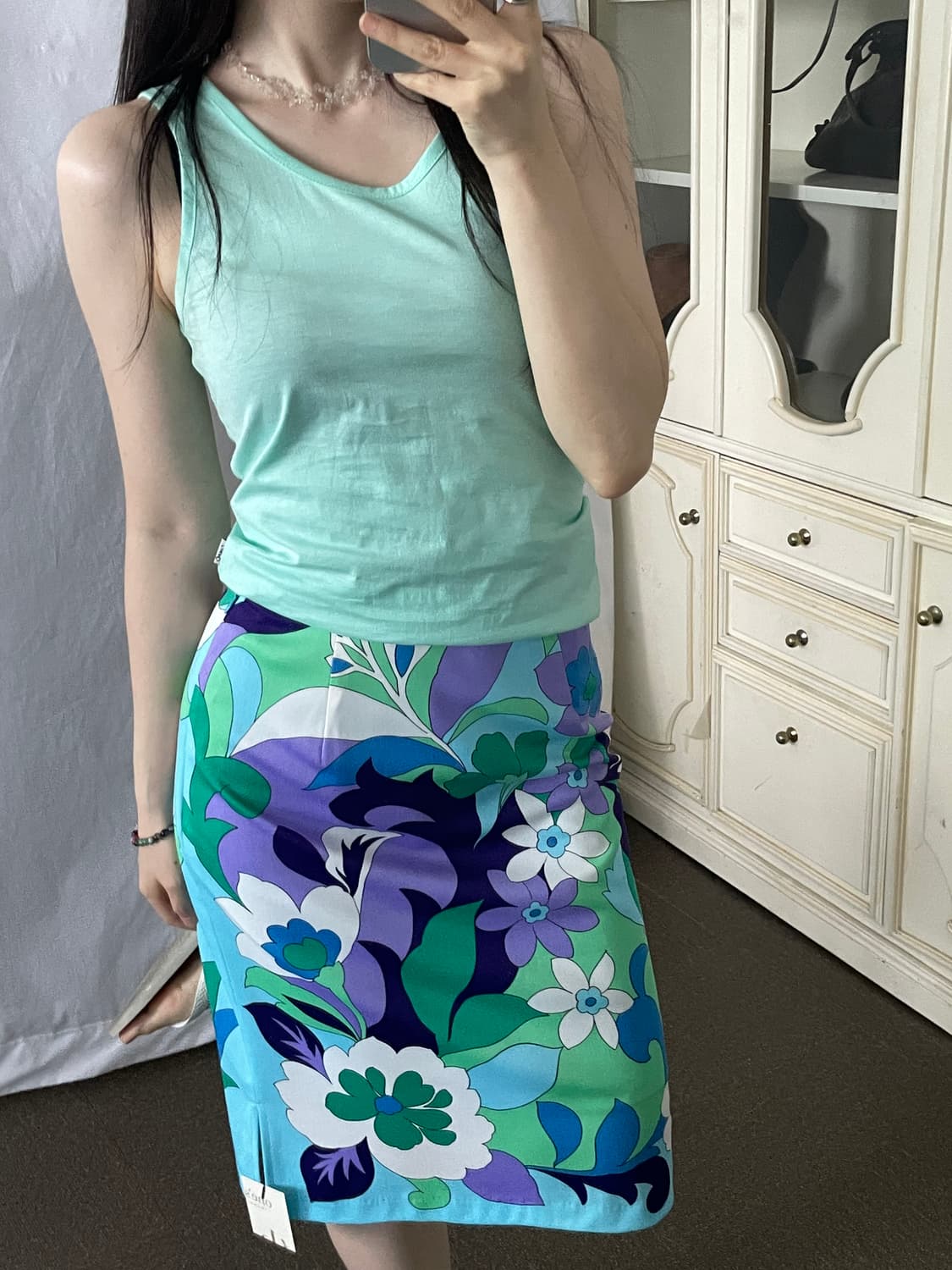 VINTAGE bold floral a-line skirt 상품이미지8