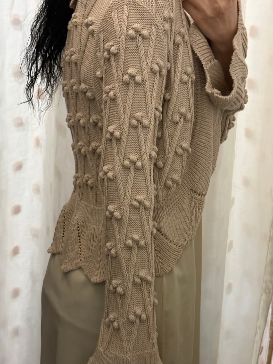 jpn vintage ruffle cardigan 상품이미지3