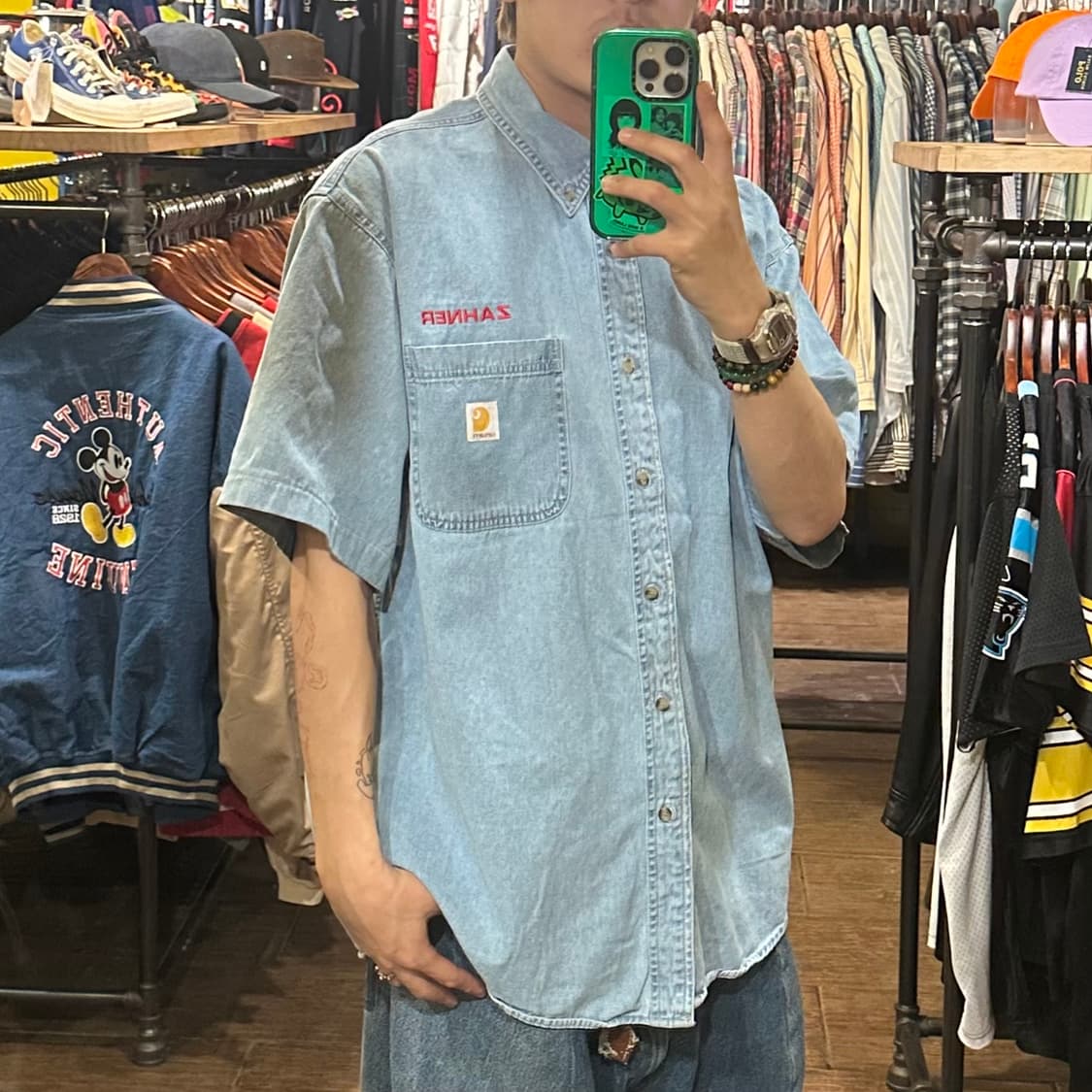 [HI] 칼하트 반팔 데님셔츠 상품이미지4