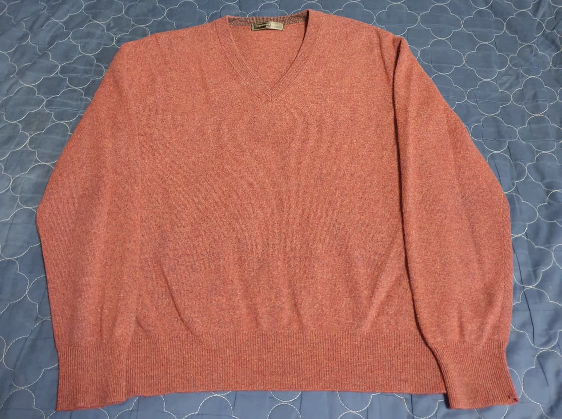 (일본제품) 캐시미어 블렌드 브이넥 양모 니트 스웨터 (M) 상품이미지1