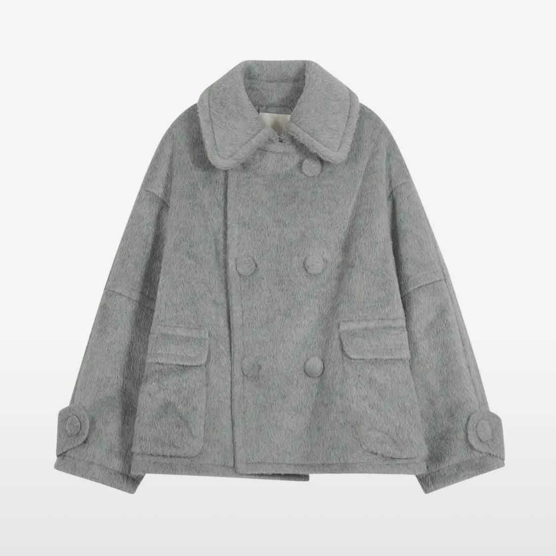 타입서비스 더블 하프 코트 그레이 상품이미지1