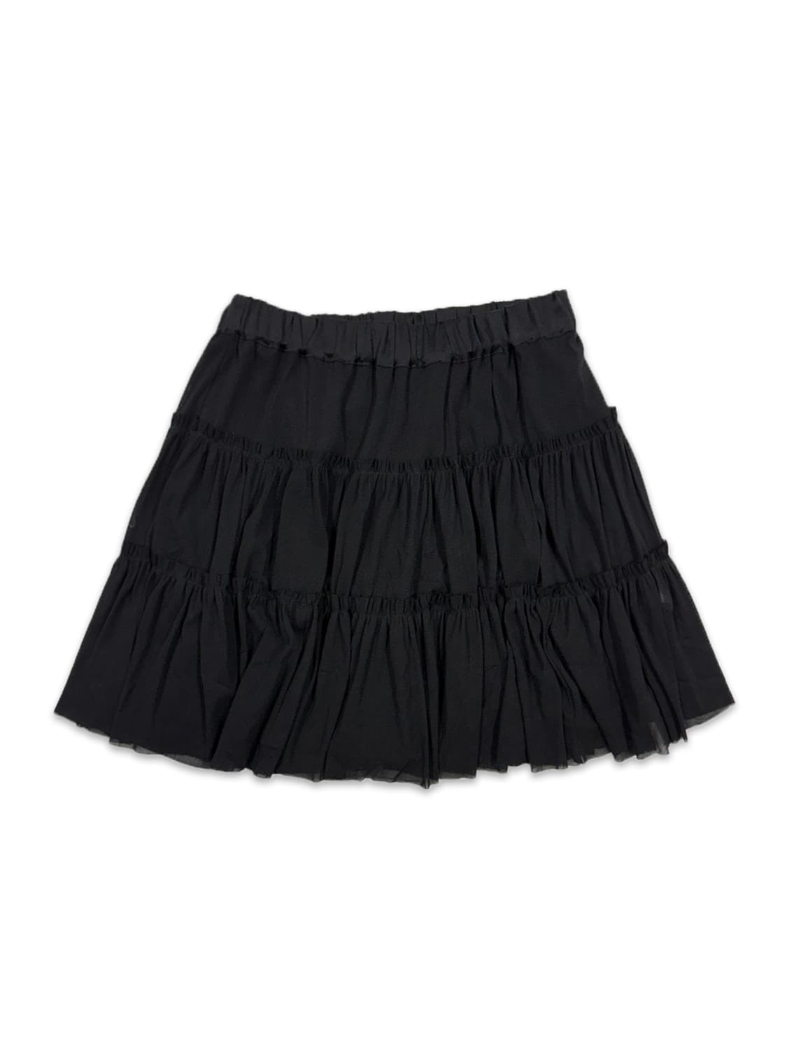 빈티지 Klein Plus 블랙 프릴 모리 2way 미니 스커트 상품이미지2