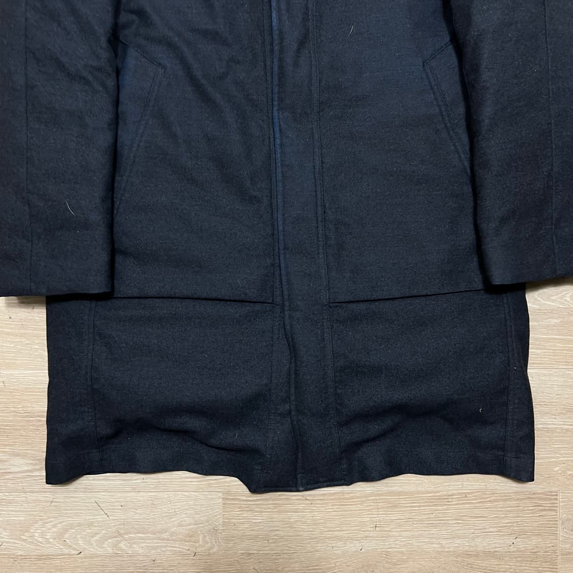 한섬 타임 옴므 프리미엄 구스다운 롱 패딩코트 [네이비] L/100 상품이미지3